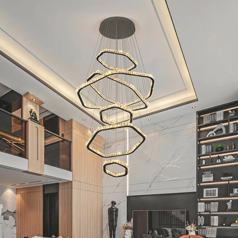 Moderne Kristallen Kroonluchter voor Woonkamer – Crystalline