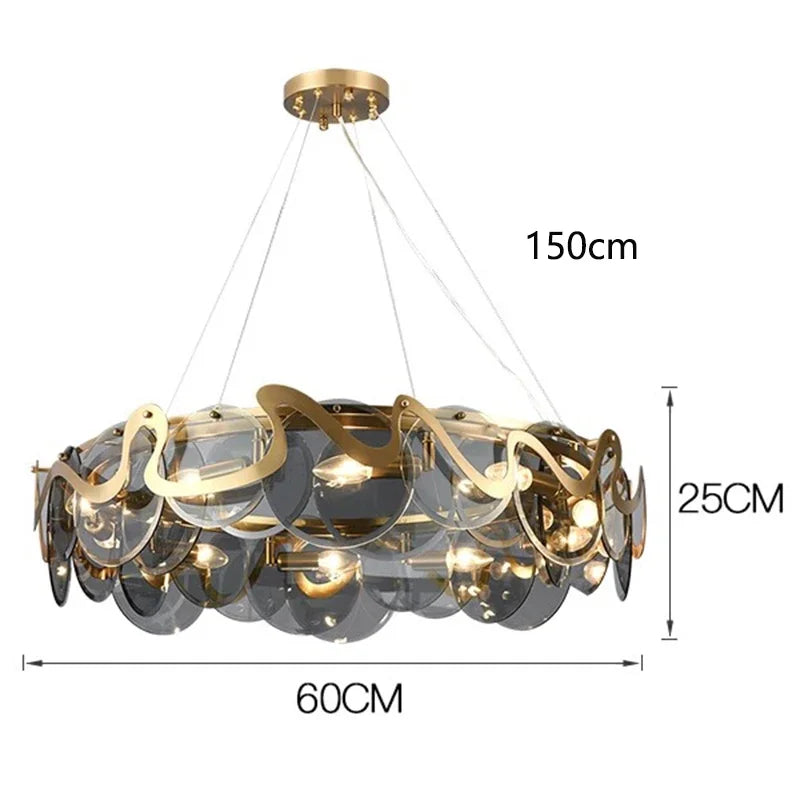 Suspension moderne en alliage pour salon et chambre – Miraluxa