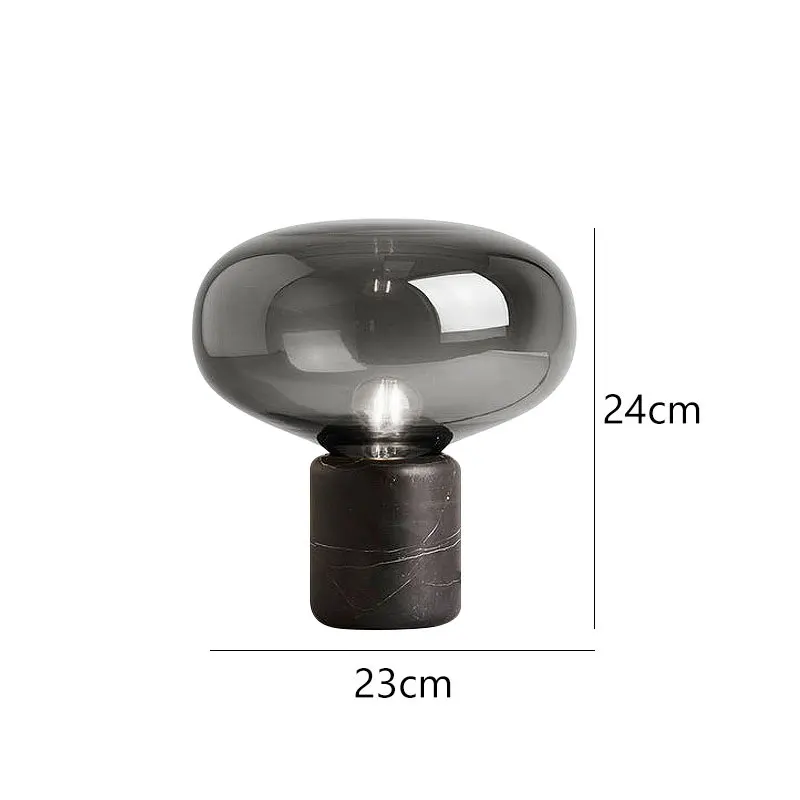 Elegant Table Lamp black marble and blown glass Luxor - view 11