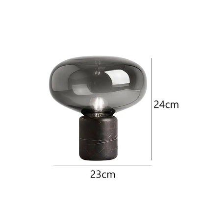 Lampe de table élégante en marbre noir et verre soufflé Luxor - vue 11