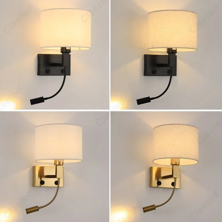 Applique murale en tissu LED pour chambre – Armoniel