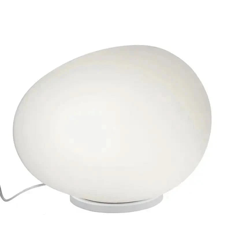Zachte Lamp Keramische Voet Opale Glas Elegante Veelzijdigheid – Pietra