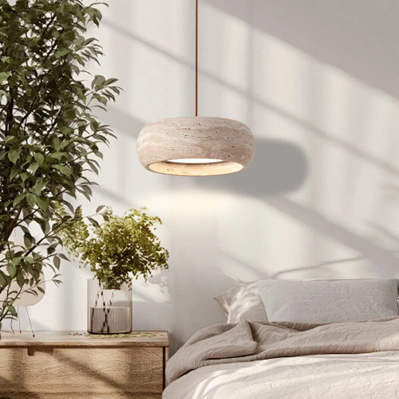 Gele travertijn hanglamp voor woonkamer en eetkamer – Armonello