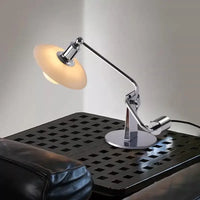 Lampe de Table Vintage en Verre et Acier – Oréade