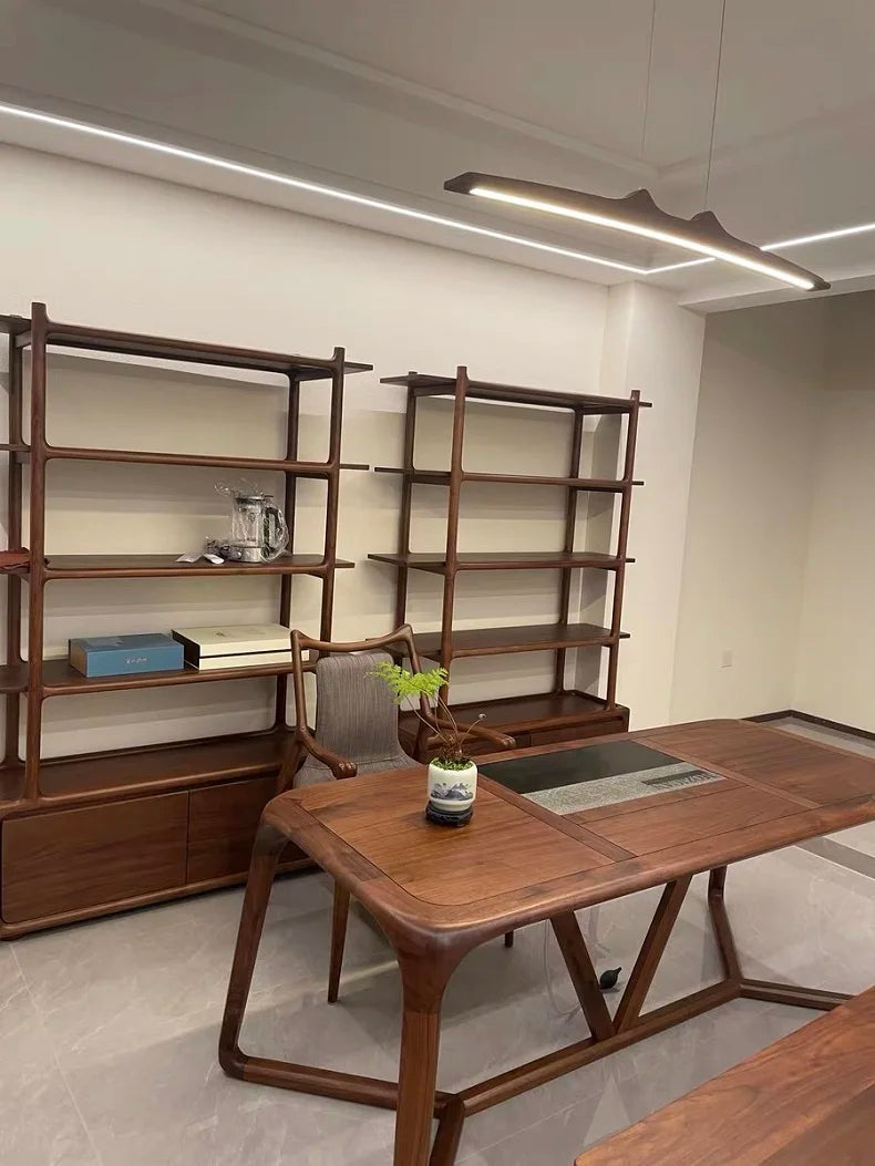 Suspension minimaliste en noyer pour salle à manger – Armonique