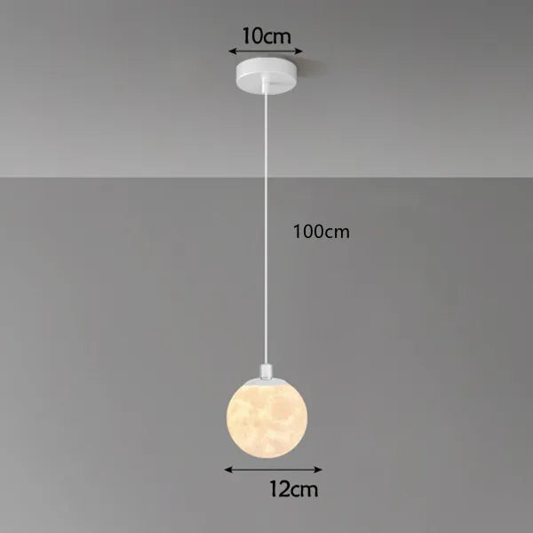Suspension LED moderne en métal blanc – Moonéclat