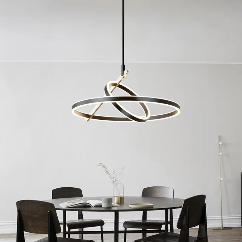 Plafonnier minimaliste double anneau en aluminium – Circadia