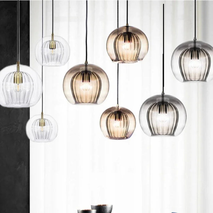 Suspension nordique en verre pour intérieurs modernes – Ombrelia