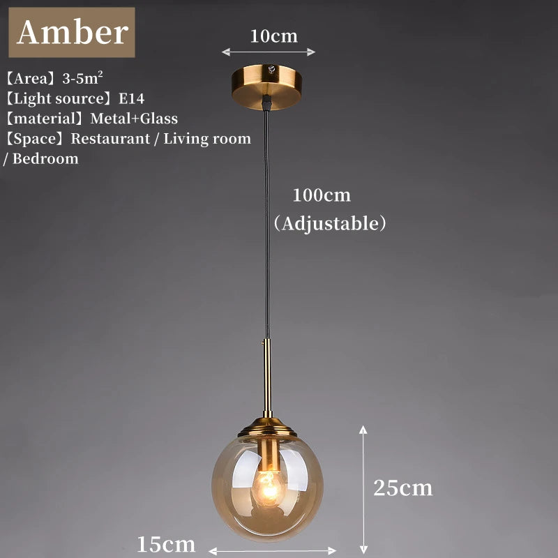 LED-hanglamp in gepolijst glas voor woonkamer – Crealuxa