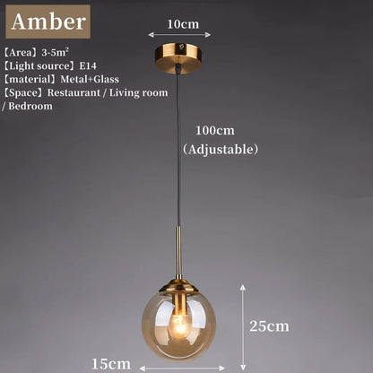 LED-hanglamp in gepolijst glas voor woonkamer – Crealuxa