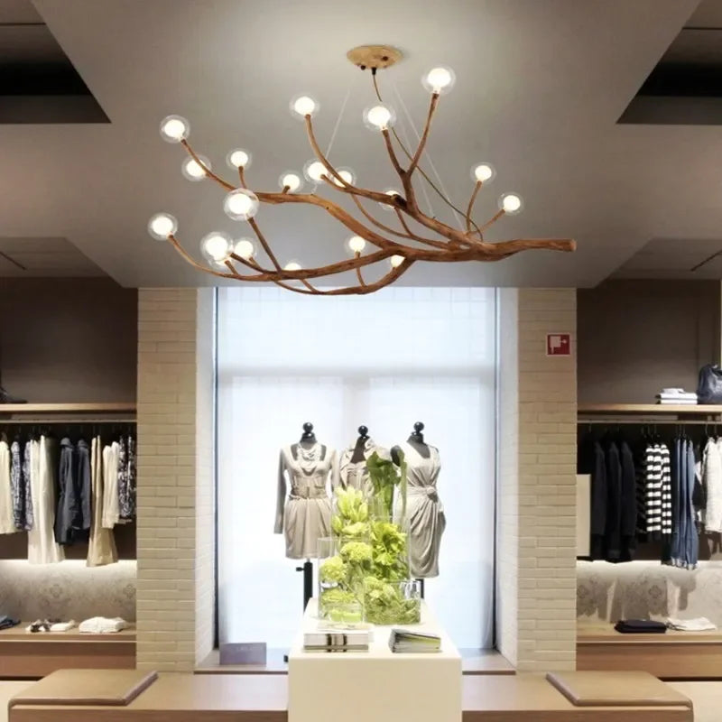 Kroonluchter Modern Trendy met Amber Glas – Haloa