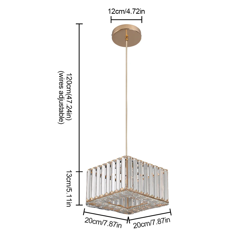 Plafonnier Cristal Doré pour Chambre – Célestine