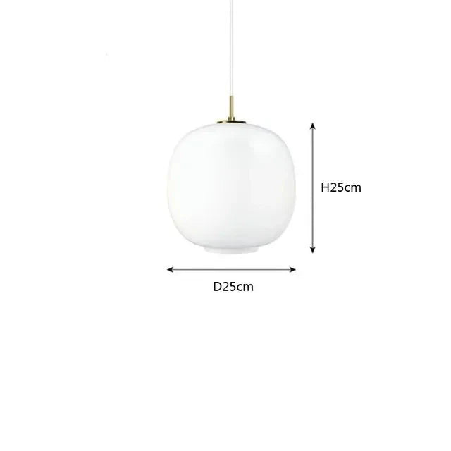 Minimalistische Hanglamp in Wit Glas voor Keuken – Solstize