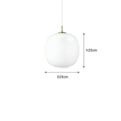 Minimalistische Hanglamp in Wit Glas voor Keuken – Solstize