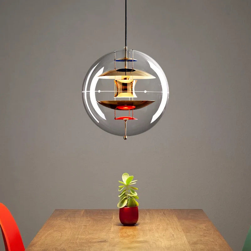Bol LED-hanglamp Metalen Afwerking Hedendaagse Sfeer – Orbitale Harmonie