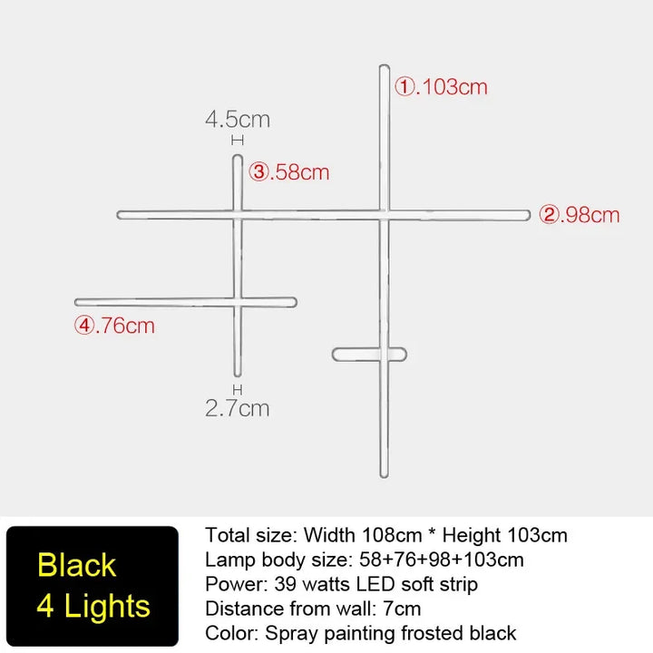 Applique Murale LED Minimaliste Noire ou Blanche pour Salon – Néoléa