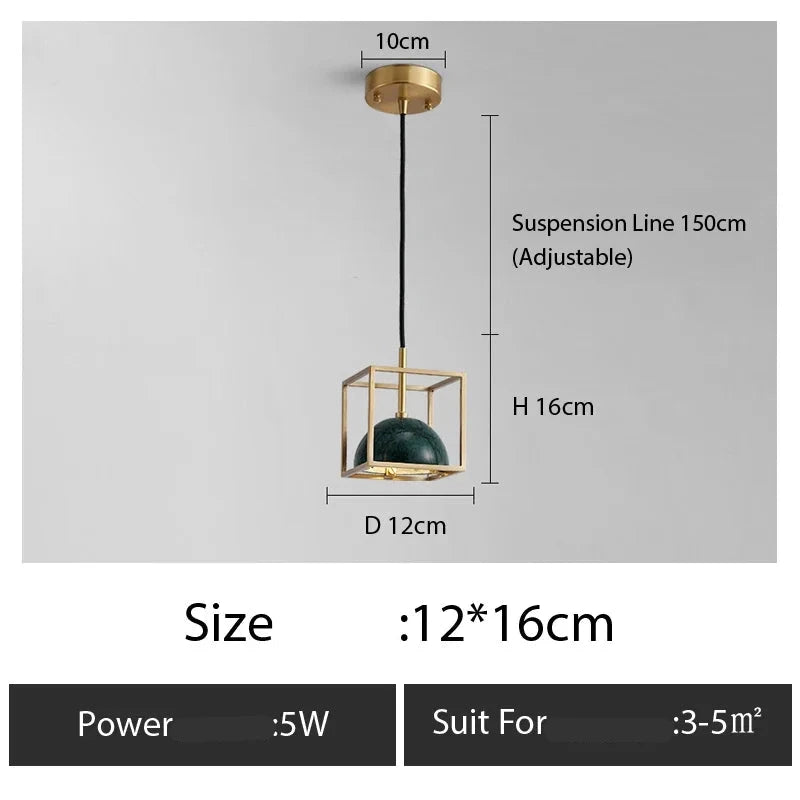 Suspension minimaliste en cuivre pour chambre – Arionelle