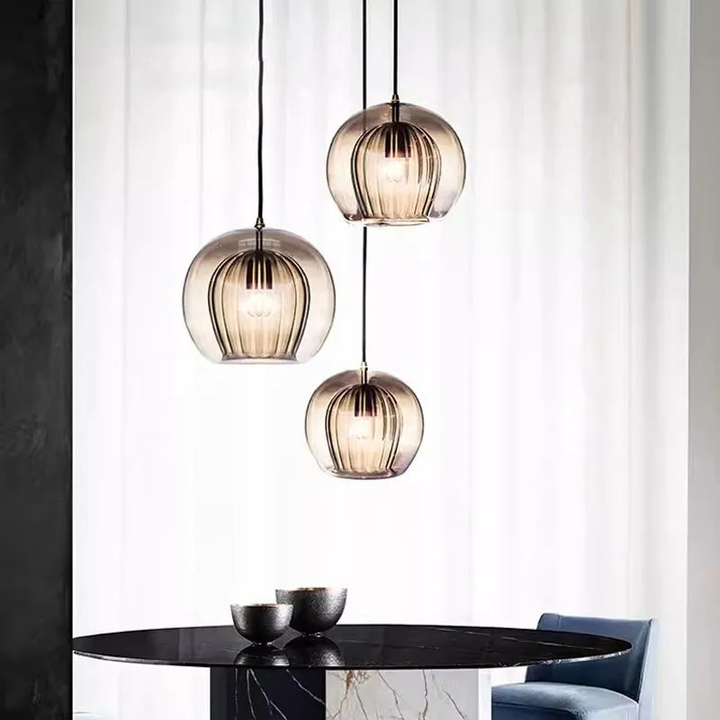 Geschilderde Glazen Hanglamp LED Verlichting Natuurlijk Design – Ruche Cristalline