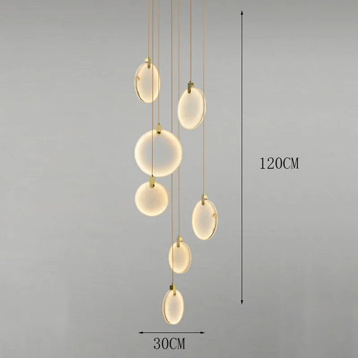 Suspension LED moderne en acrylique pour salon – Thaliona