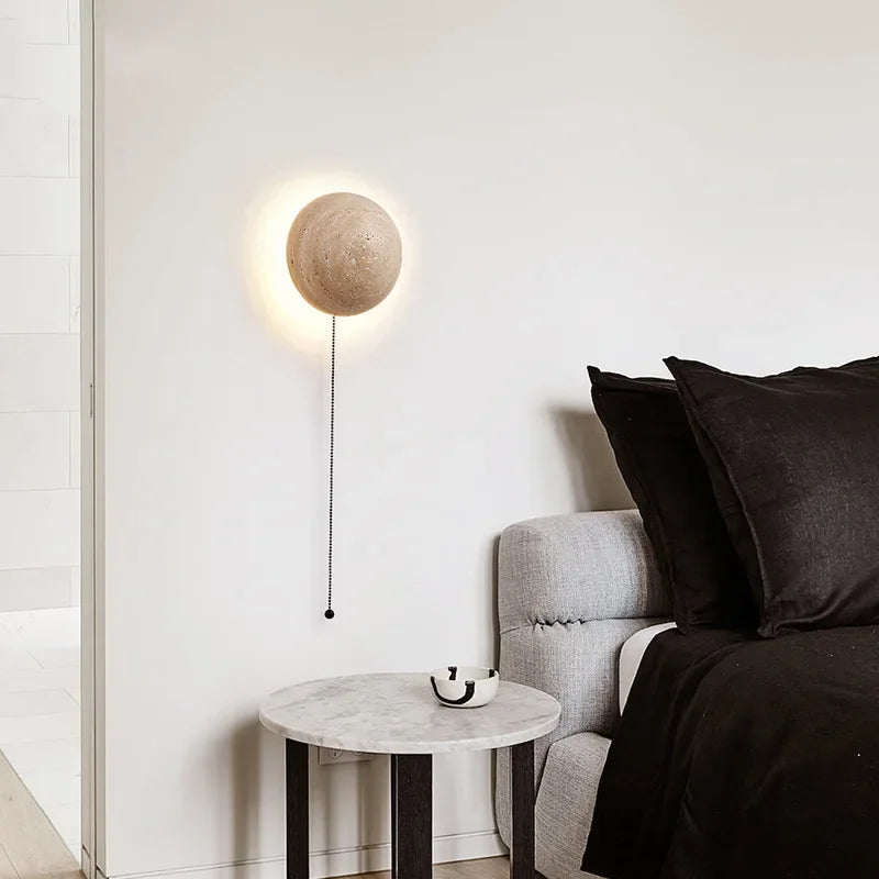 Stenen wandlamp voor woonkamer en slaapkamer – Serenitea
