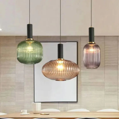 Noordse gerookt glazen hanglamp voor eetkamer – Veranys