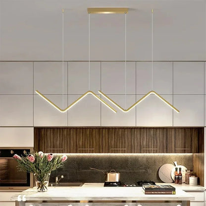 Hanglamp Metaal Aluminium LED Dimbaar Goudkleurig – Khira