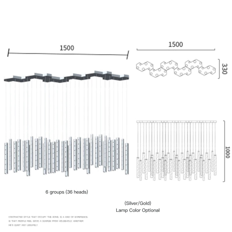 Lustre LED Moderne en Acier Brossé pour Salon – Séraphine