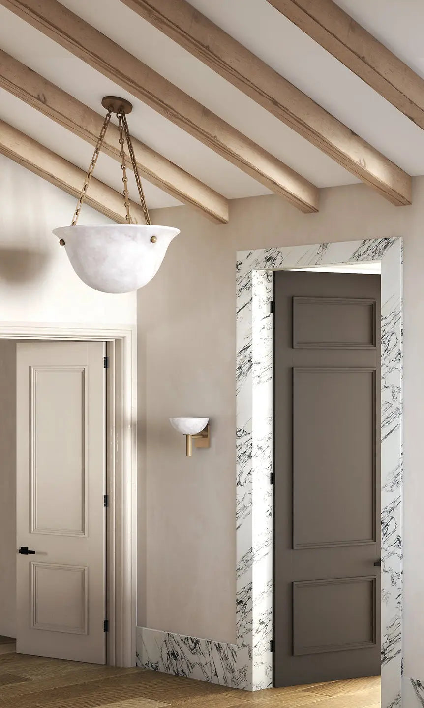 Applique murale en marbre et cuivre pour chambre – Ciraluce