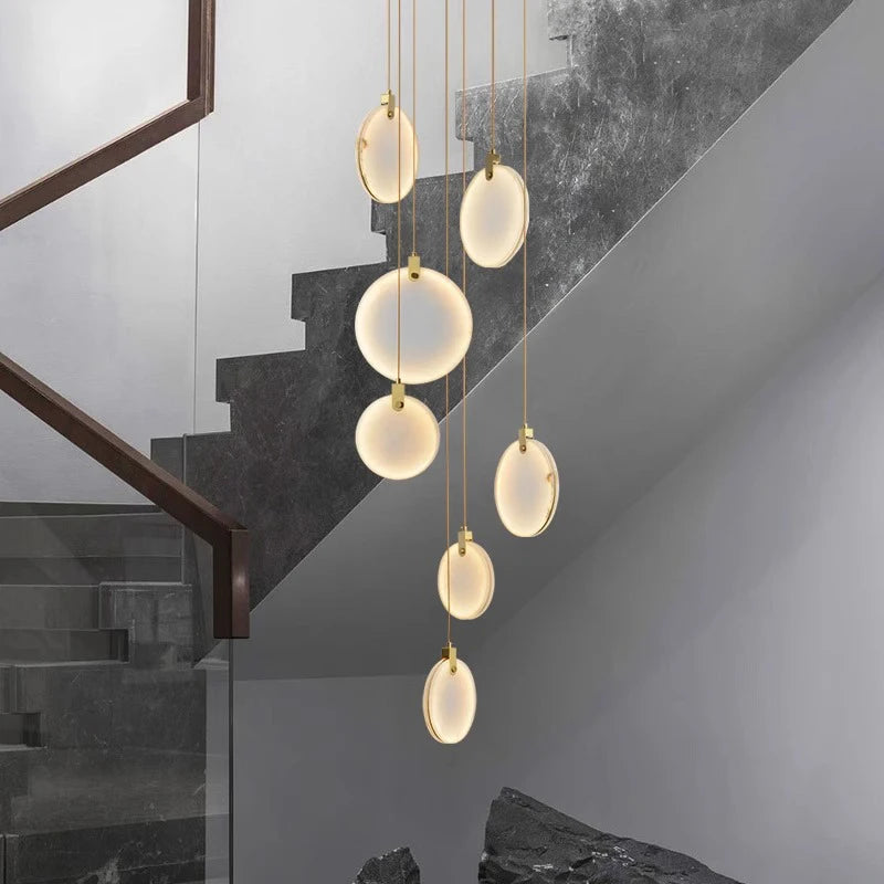 Suspension LED moderne en acrylique pour salon – Thaliona