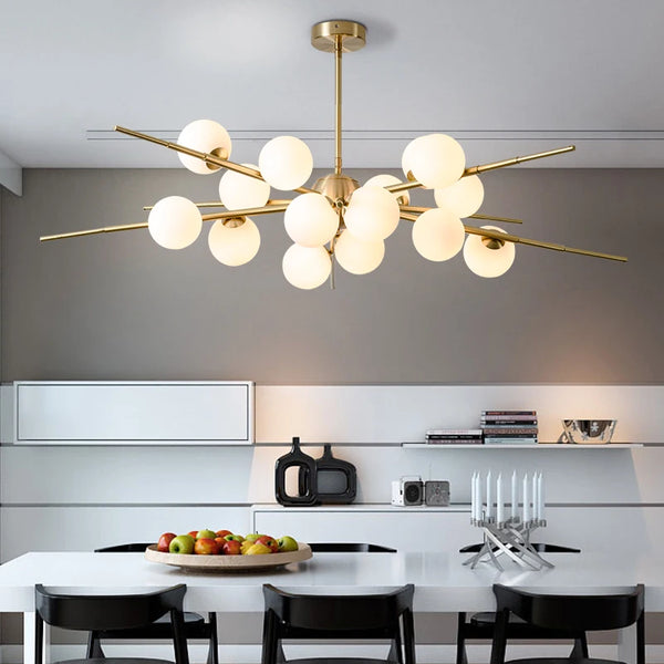 Lustre contemporain en aluminium pour salon – Artalys