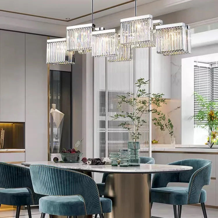 Moderne kristallen hanglamp E14 voor eetkamer – Crystarène