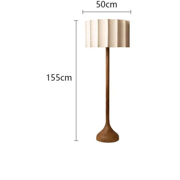 Lampe sur pied en bois style Wabi-Sabi pour salon – Armonique
