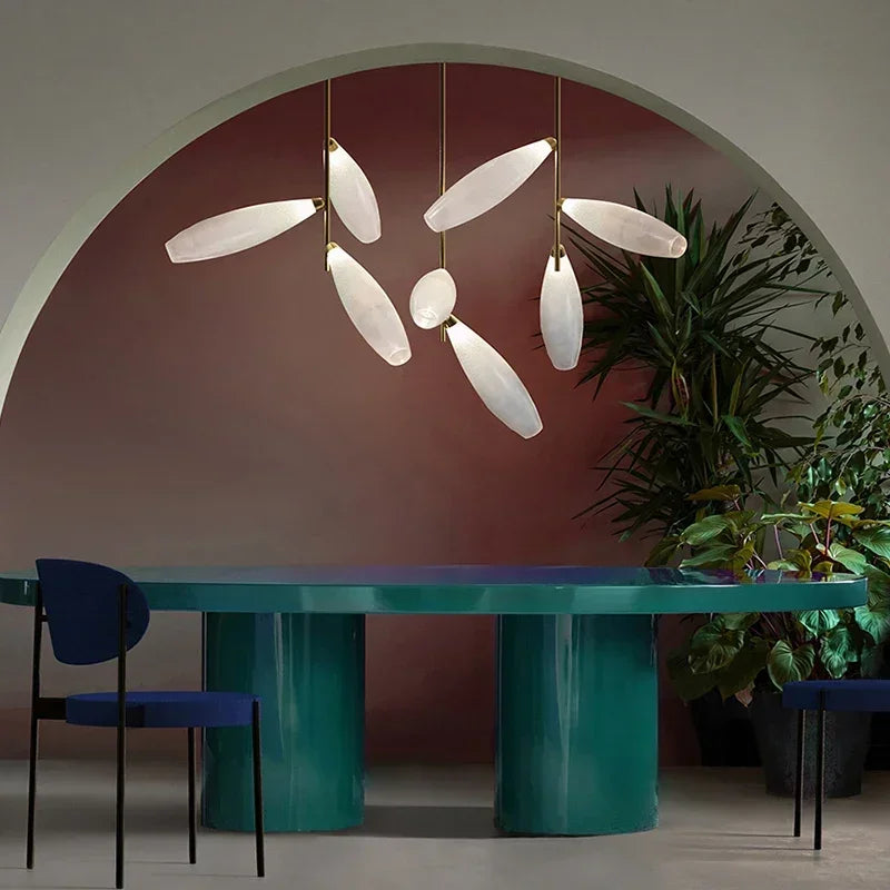 LED-hanglamp in glas met noordse design voor eetkamer – Estelara