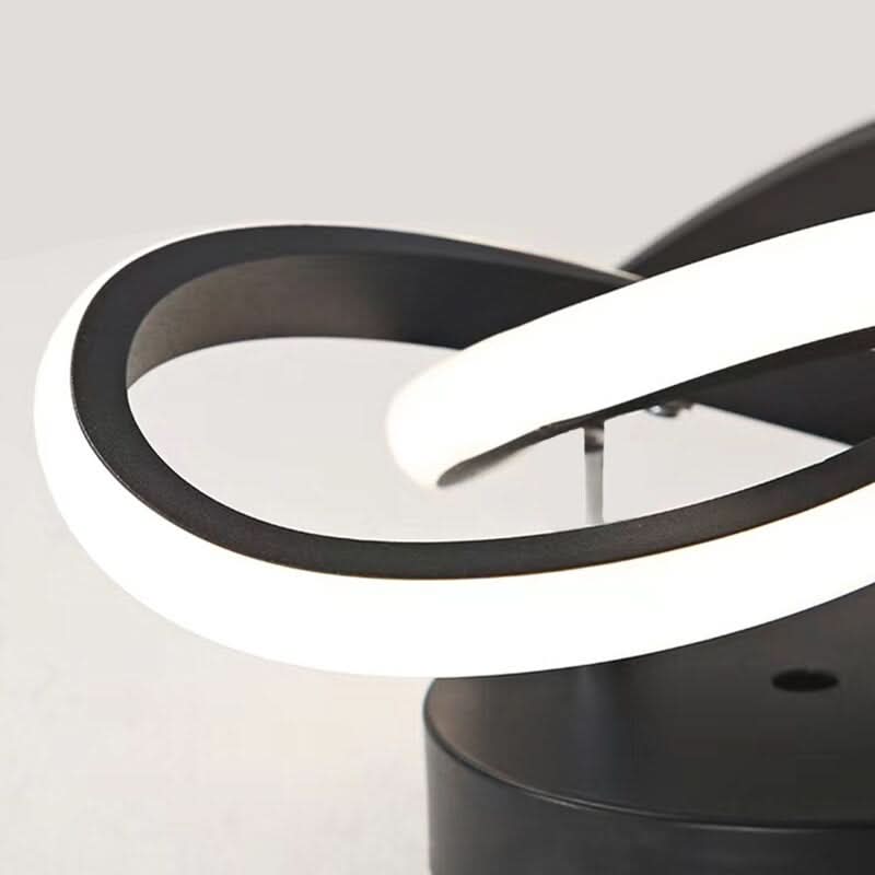 Plafonnier Incurvé Contemporain Double Panneau – Geometrio