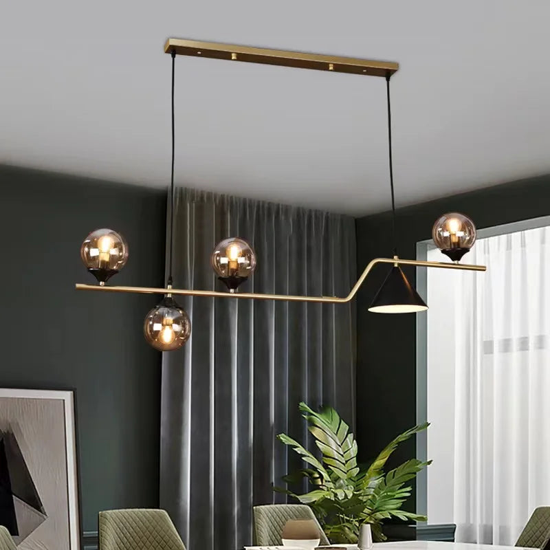 Plafonnier Verre Métal LED Moderne – Stalio