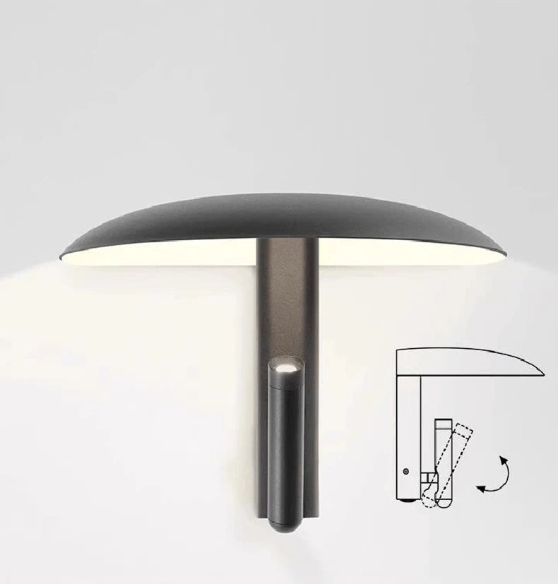 Applique murale rotative en métal noir – Zolanire