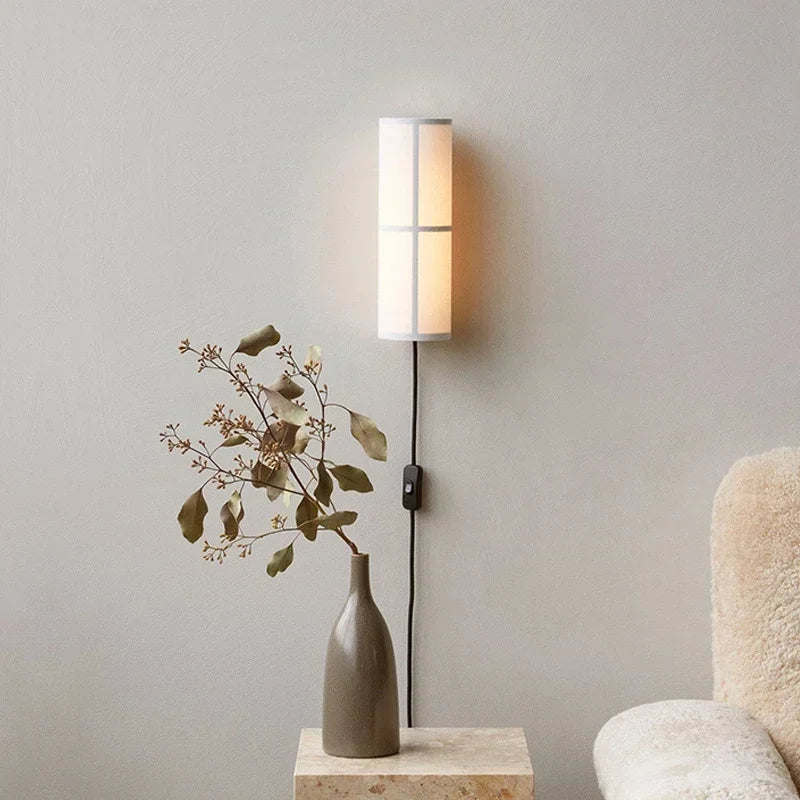 Vintage wandlamp in stof voor slaapkamer – Zénitude
