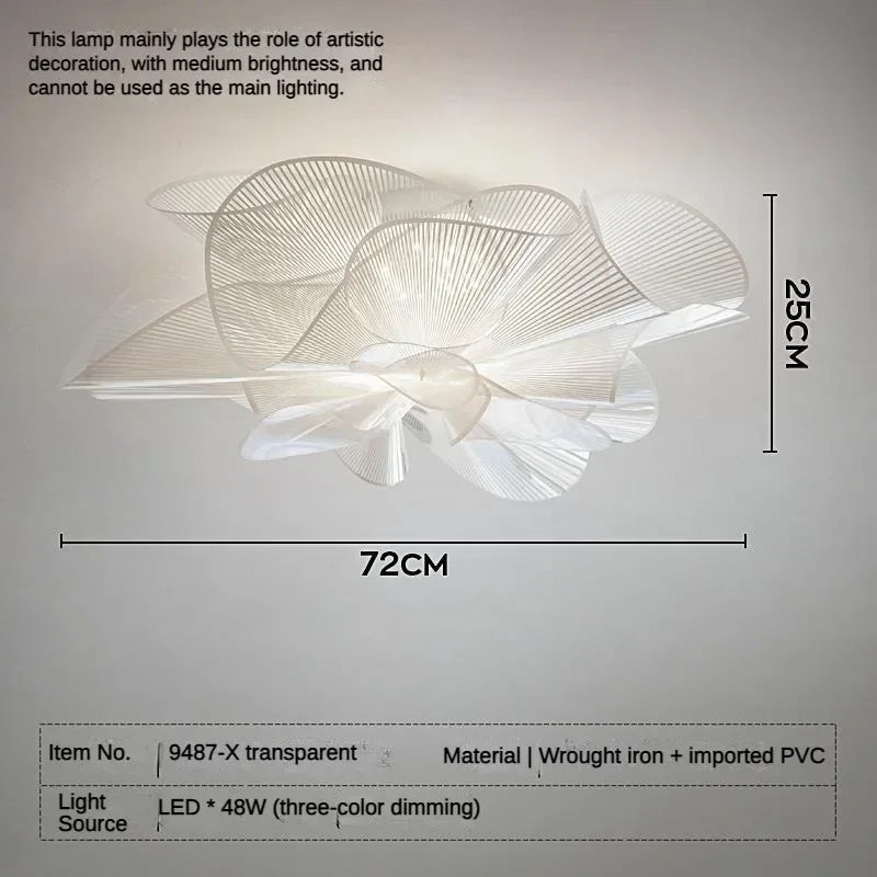 Plafonnier moderne en PVC noir pour chambre – Novaluce