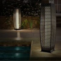 Lampe de Sol Extérieure en Rattan Imité Solaire – Orbanya