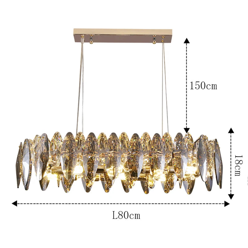 Suspension en cristal pour salon et chambre – Cristarôme