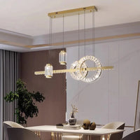 Lustre moderne en cristal pour salon – Cristarène