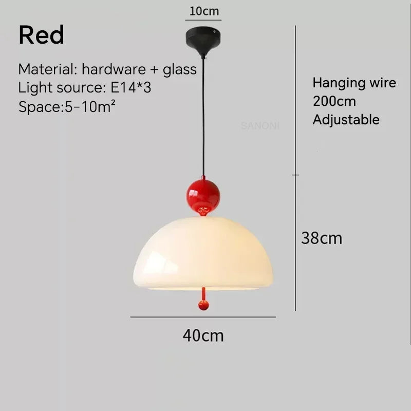 Suspension moderne en verre crémeux pour chambre et étude – Célorion