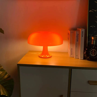 Mushroom-shaped design table lamp Fungo in white or orange ABS - view 5