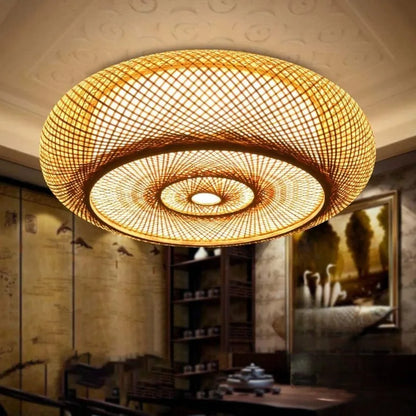Bamboe plafondlamp voor kinderkamer – Rondolux
