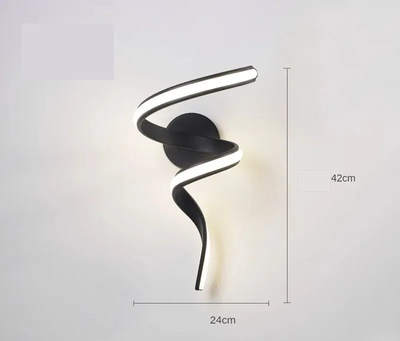 Applique Murale Design Tourbillon Lumière Diffuse – Spirale