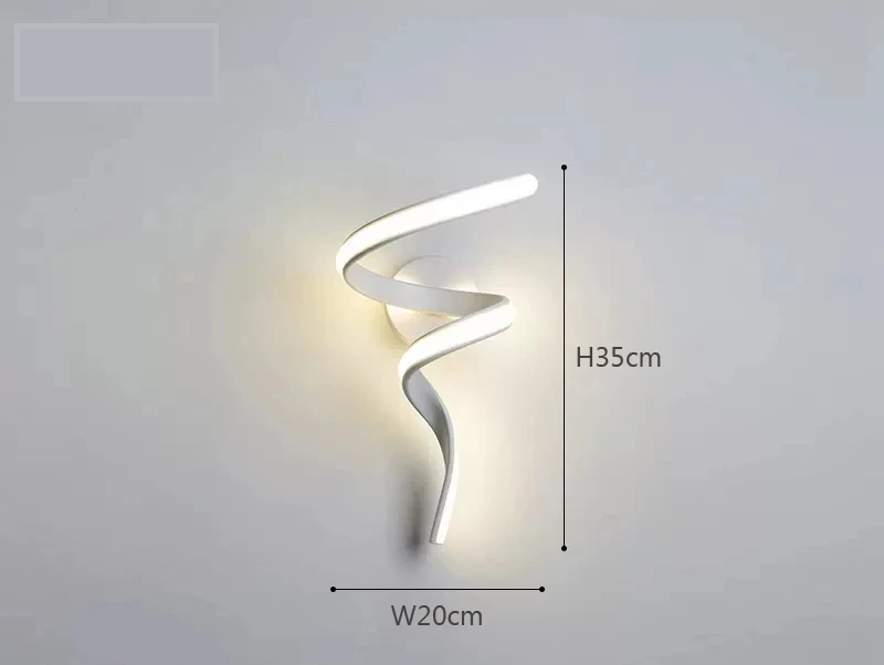 Applique Murale Design Tourbillon Lumière Diffuse – Spirale