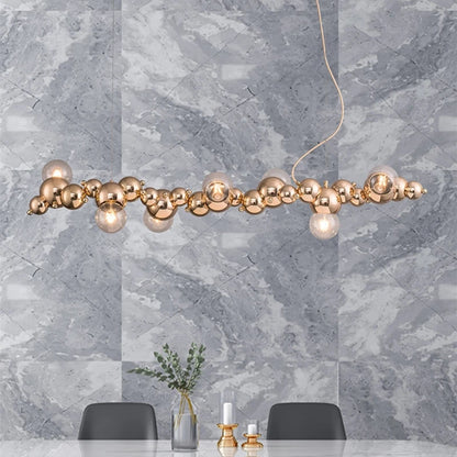 Hanglamp Metaal Goudkleurig Glazen Bubbels LED – Citrona