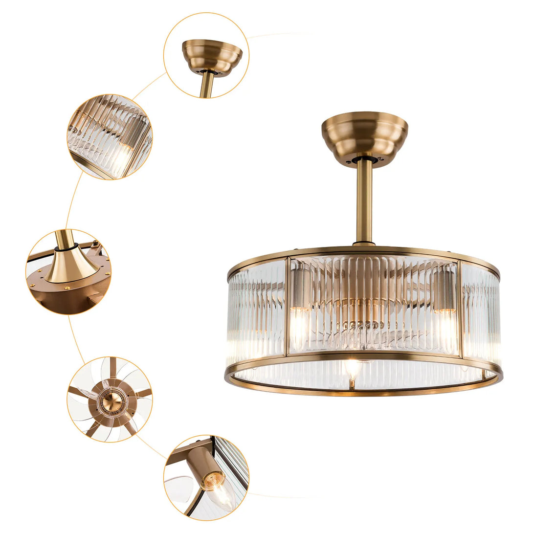 Plafonnier industriel en laiton doré pour cuisine – Artéor