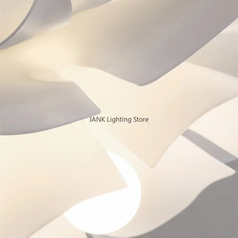 Minimalistische Papieren Kroonluchter voor Slaapkamer – Calicea