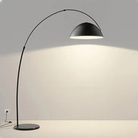 Lampe sur pied moderne en métal noir pour salon – Obsidial